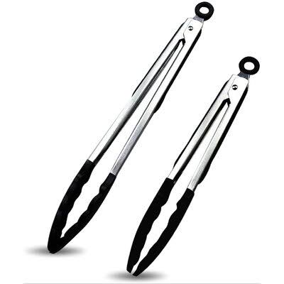 Stainless Steel Locking Cooking Tongs with Silicone Tips G588