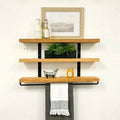 3-Tier Floating Wall Shelf Walnut R54995