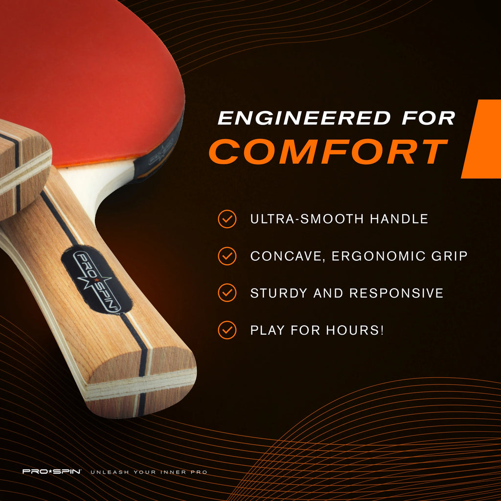 4-Player Table Tennis Racket Set with 3-Star Balls and Storage Case D157741