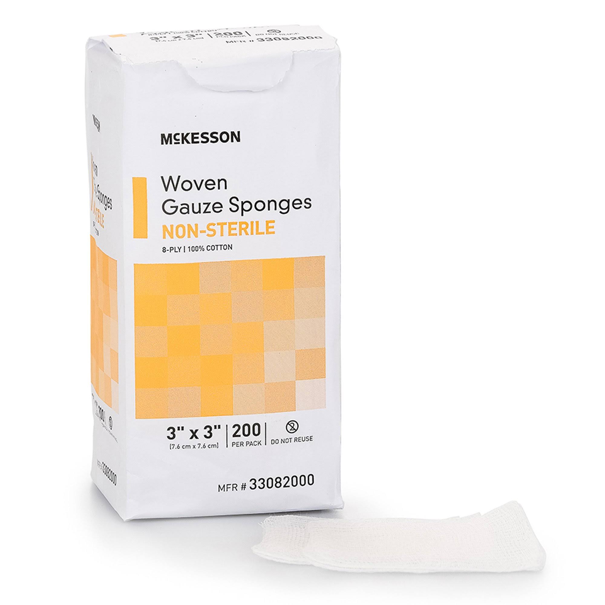 Cotton Gauze Sponge 8-Ply 3 x 3 Square NonSterile Case of 4000 B336