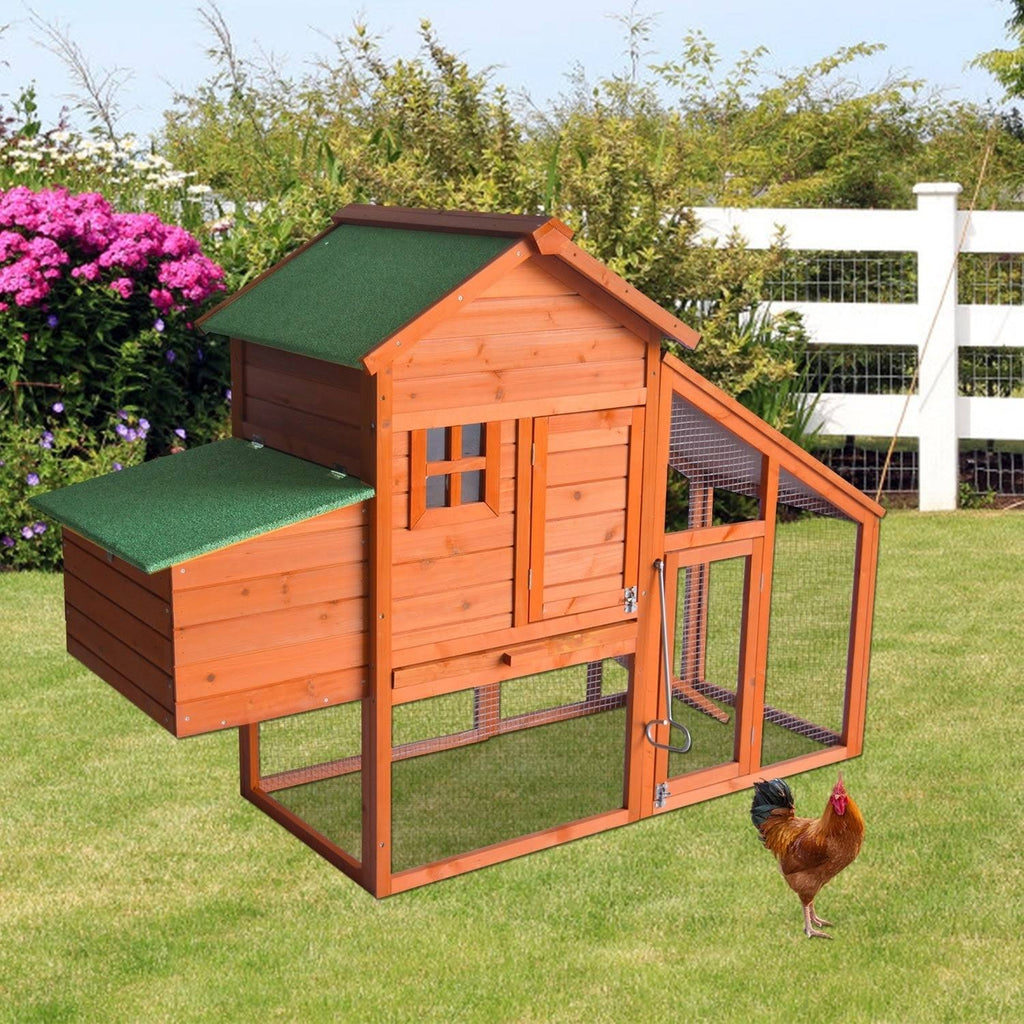 Large Wooden Chicken Coop with Outdoor Runs U403372