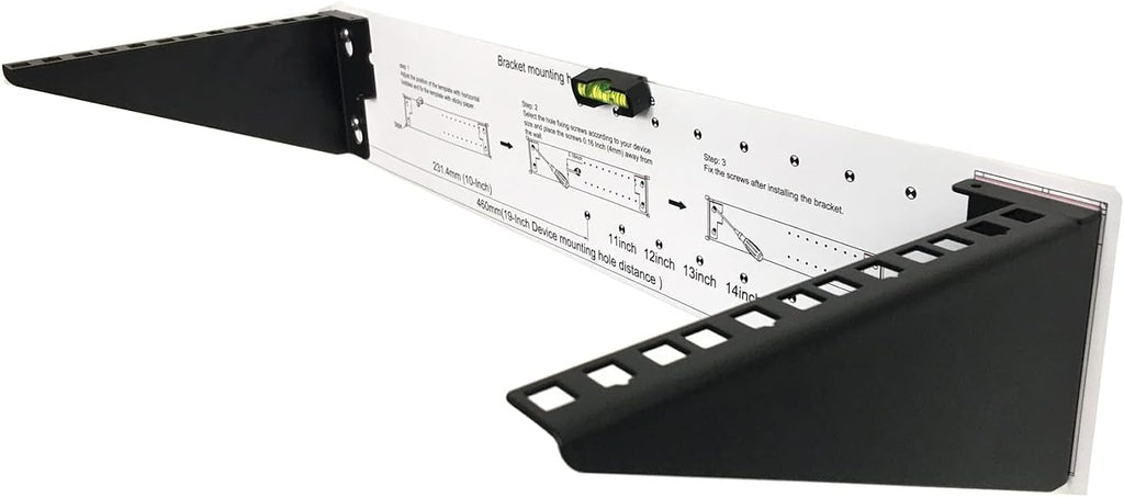 2 Pack 1U Light-Loading Foldable 19 Inches Cold Rolled Steel Vertical Wall Mount Rack Including Hardware H413