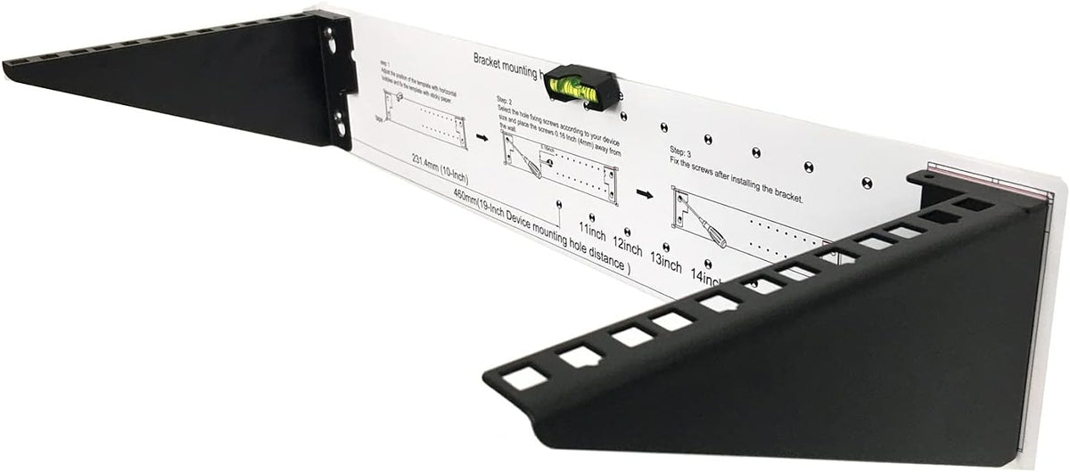 2 Pack 1U Light-Loading Foldable 19 Inches Cold Rolled Steel Vertical Wall Mount Rack Including Hardware H413