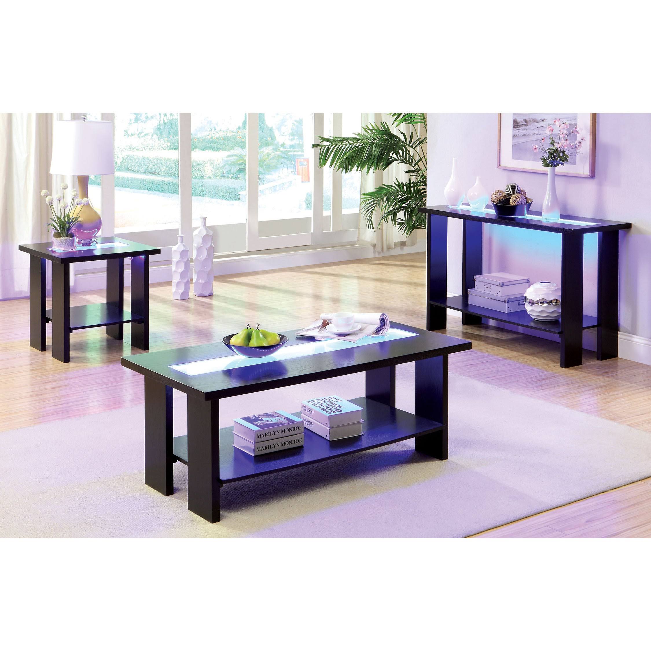 Espresso LED Sofa Table K148