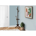 Cappuccino Solid Wood Coat Rack with Umbrella Holder U895