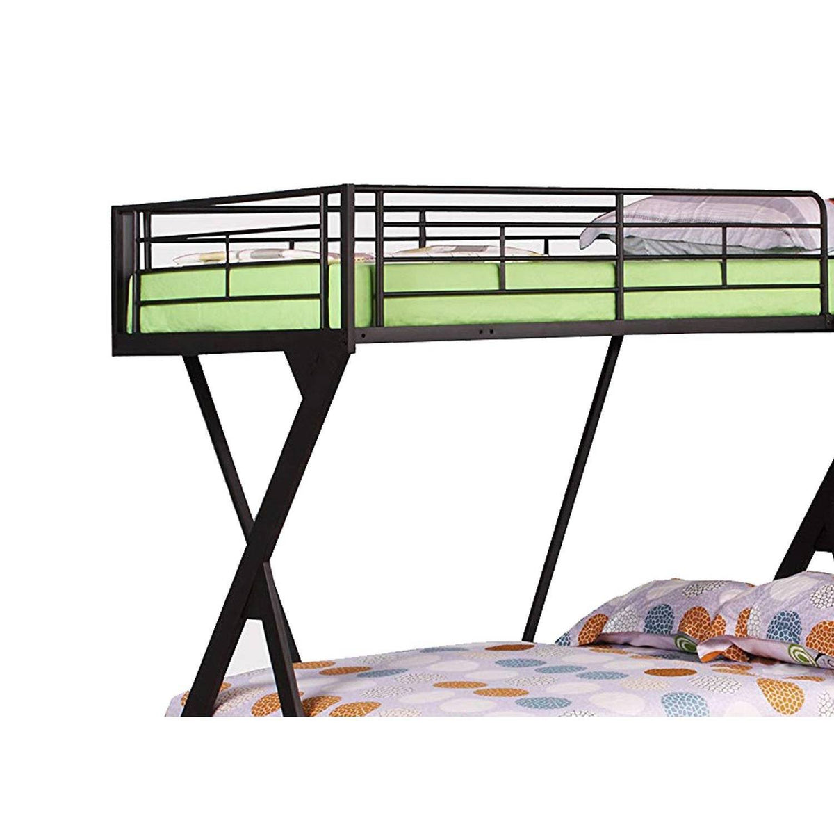 Metal Twin/Full Bunk Bed W5722