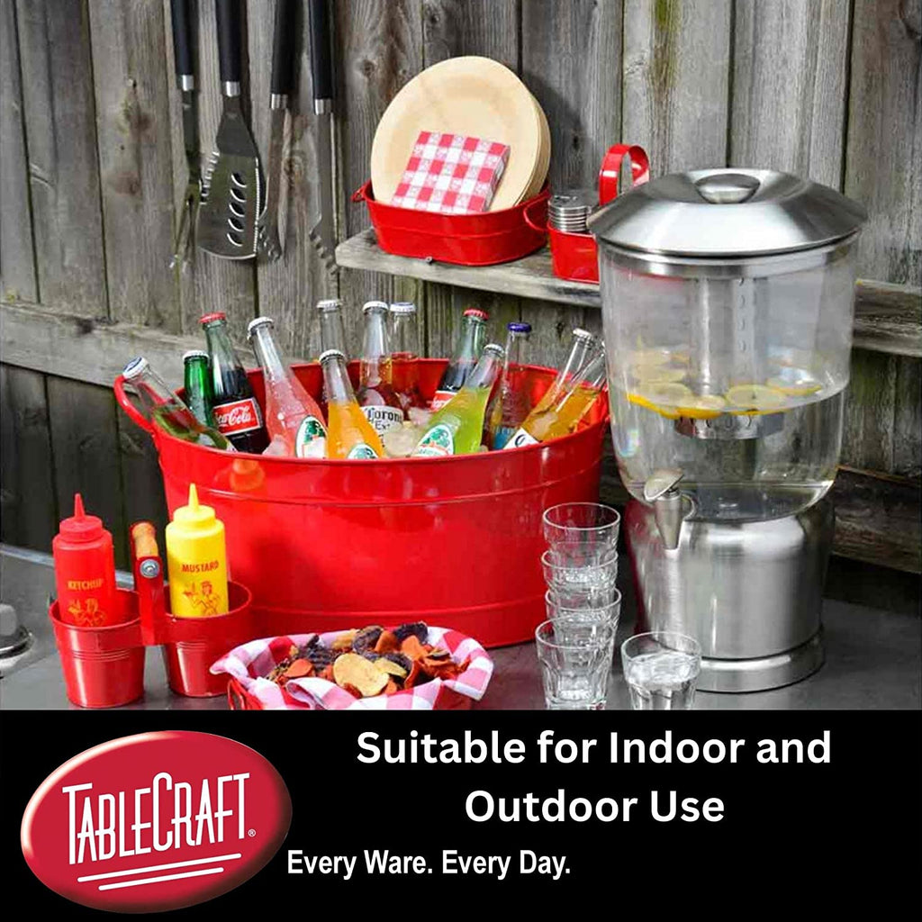 Gallon Drink Dispenser With Fruit Infuser & Stand, Tritan Stainless Steel K408