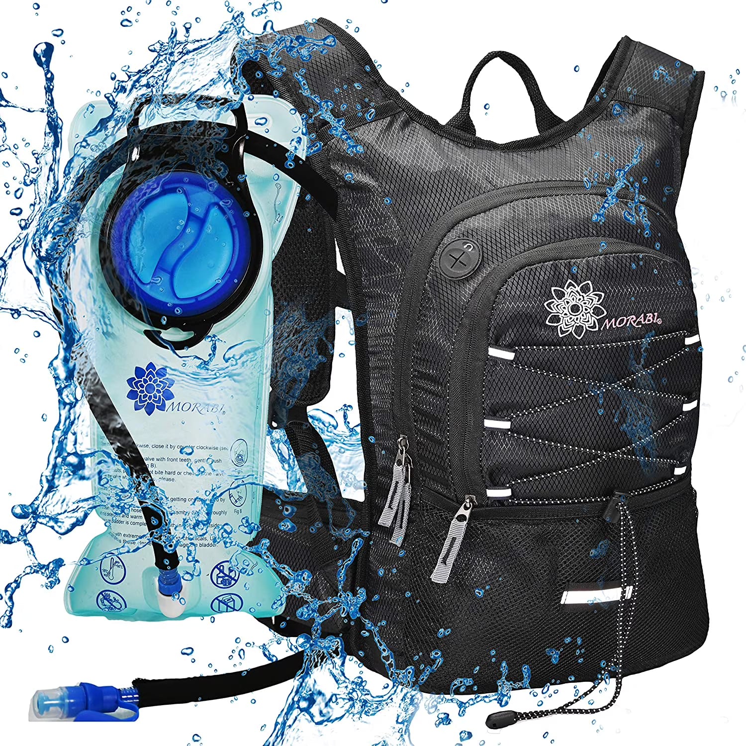 Insulated Hydration Backpack with 2L BPA Free Water Bladder U78303