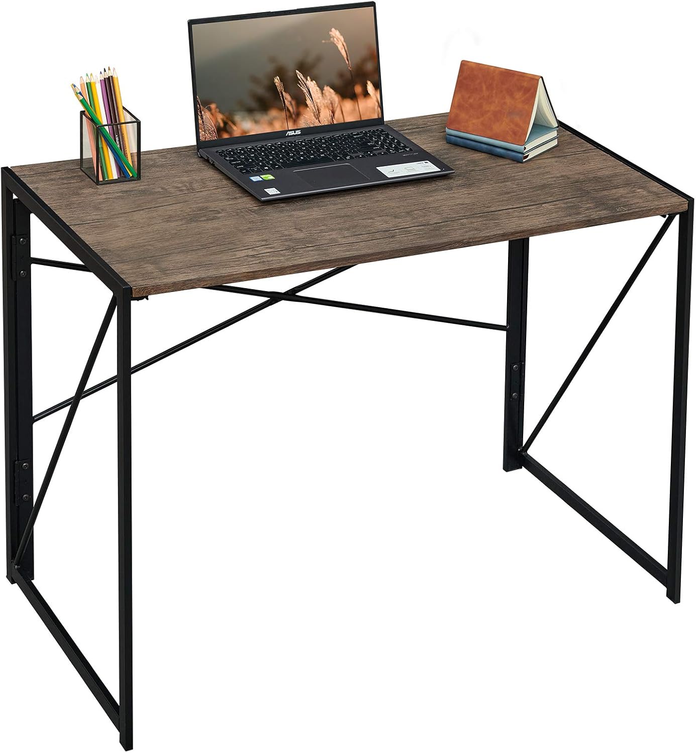 Brown Pack of 2 Folding Desk Q509