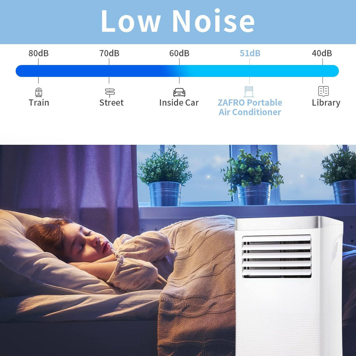 White Portable Air Conditioner with Remote Control D40200