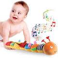 Multicolor Sensory Stuffed Animal Crinkle Toy with Bells and Rattles D44955