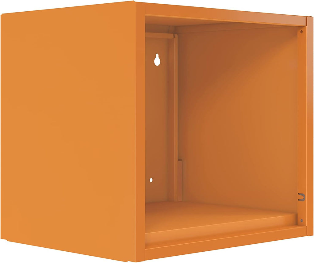 Blue Wall-Mounted Floating Steel Open Cabinet B614427