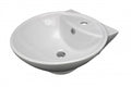 17x22 Round White Bathroom Sink with Overflow T109406