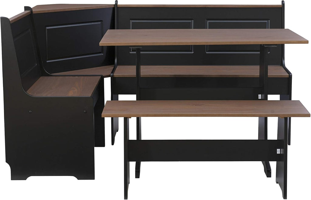 Black and Pecan Breakfast Dining Set O979