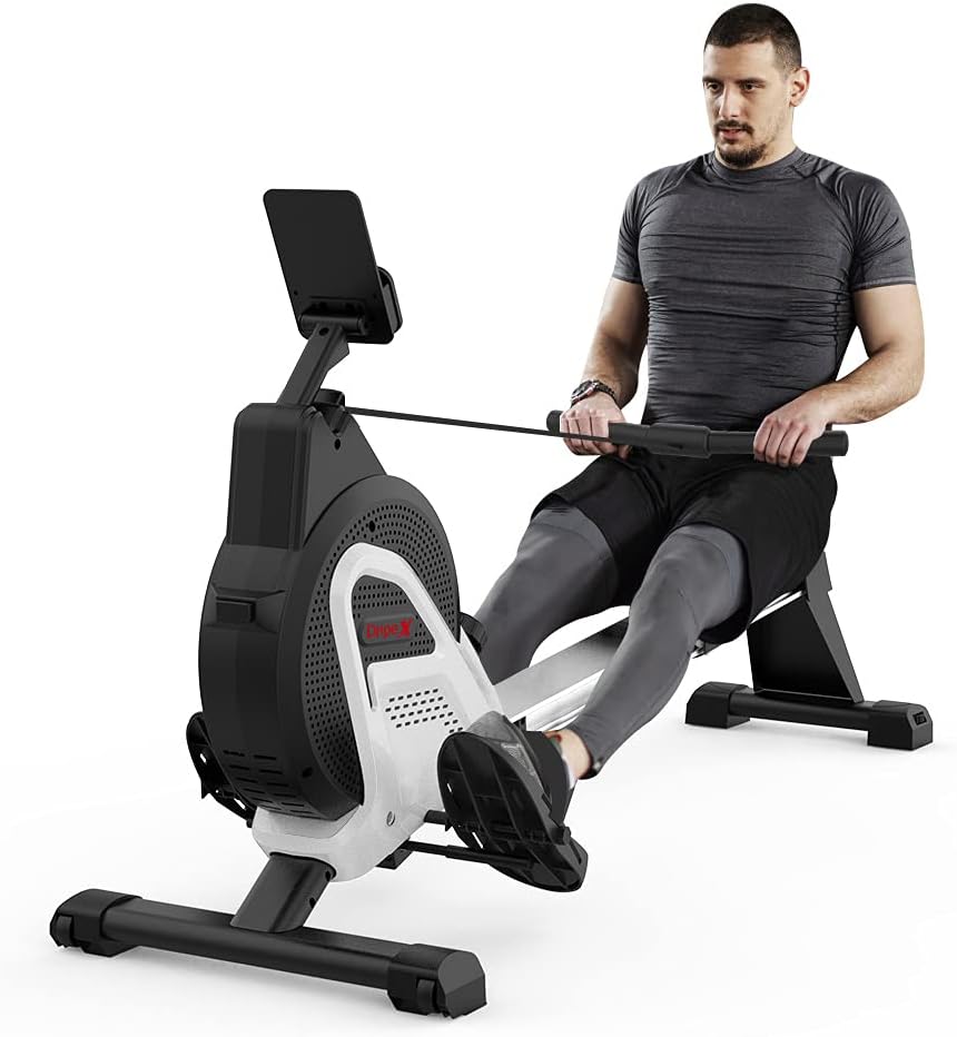 Magnetic Rowing Machine with Aluminum Track, 16 Adjustable Resistance Level & Smart LCD Monitor C38439
