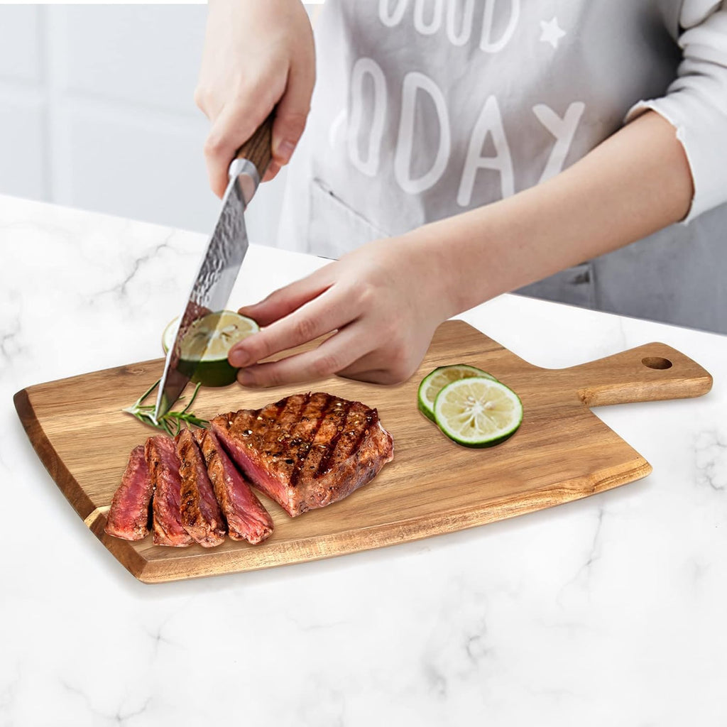 Acacia Wood Cutting Board with Handle K1275