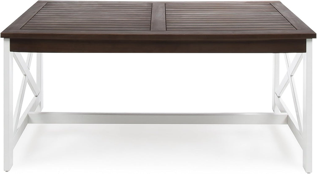 White Base / Dark Brown Top Acacia Wood Coffee Table O575890