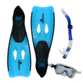 3pc Blue Silicone Swimming Pool Scuba and Snorkeling Set E966