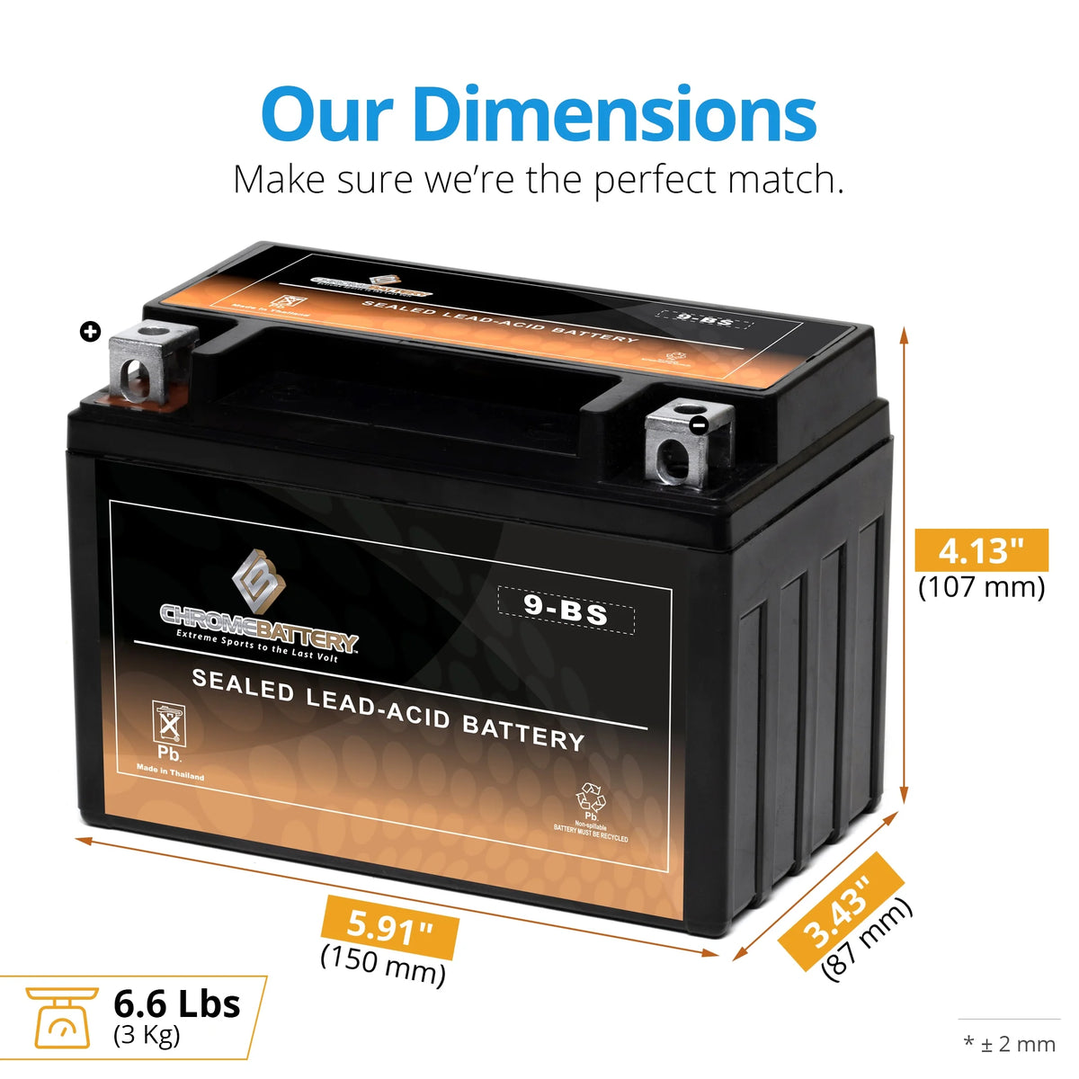 YTX9-BS Motorcycle Battery N7093
