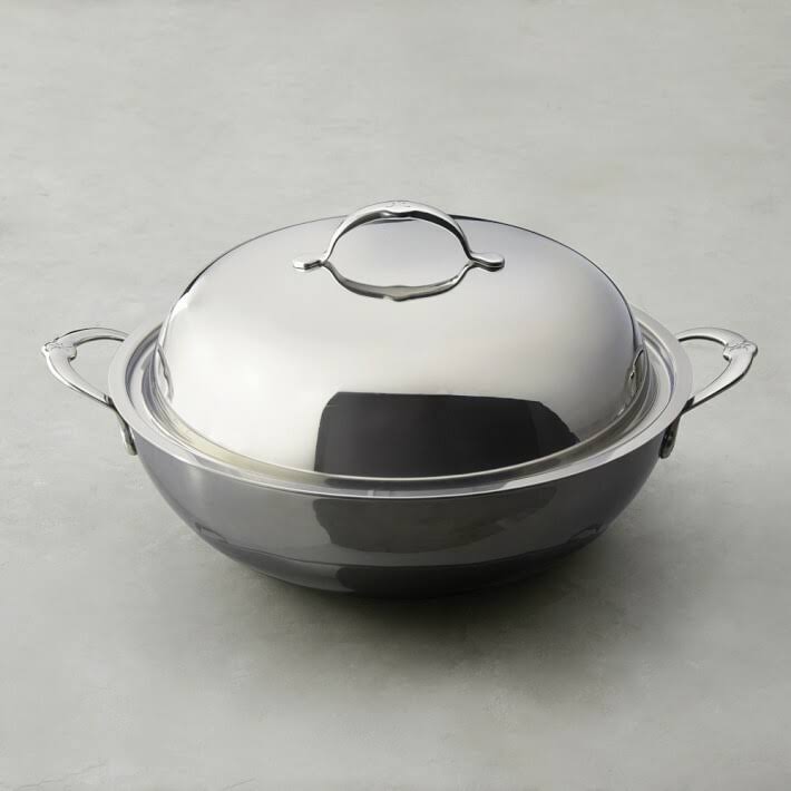Stainless Steel Covered Wok K34942