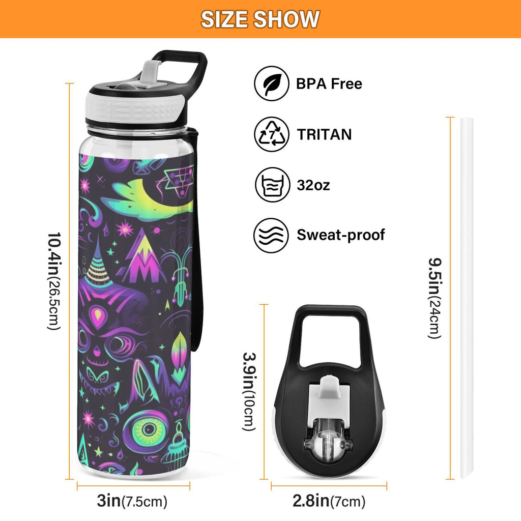 32oz Leakproof Tritan Sports Water Bottle with Straw C928231