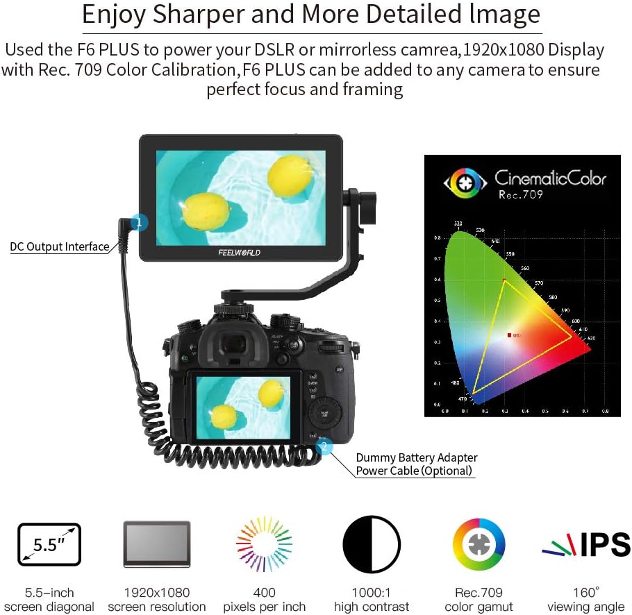 5.5 Inch Touch Screen Field Monitor with 4K HDMI Q558710
