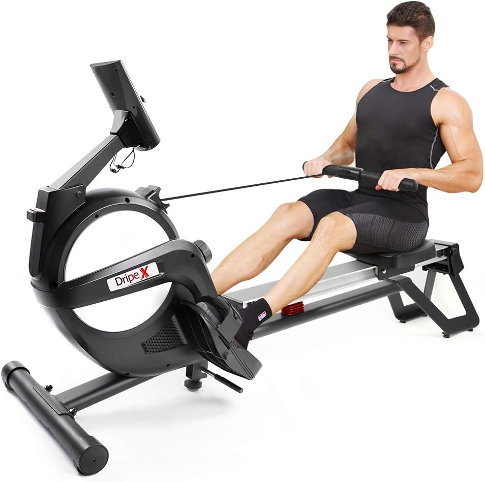 Magnetic Rowing Machine with Aluminum Track, 16 Adjustable Resistance Level & Smart LCD Monitor C38439