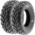 Pair of 2 25x8-12 ATV/UTV Off-Road Tires, 6PR, Directional Knobby Tread A914564
