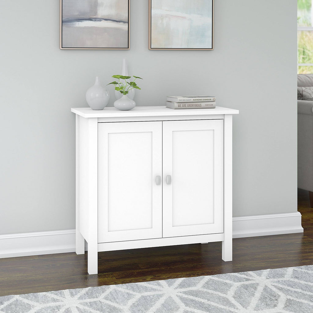Pure White Accent Storage Cabinet with Doors K25092