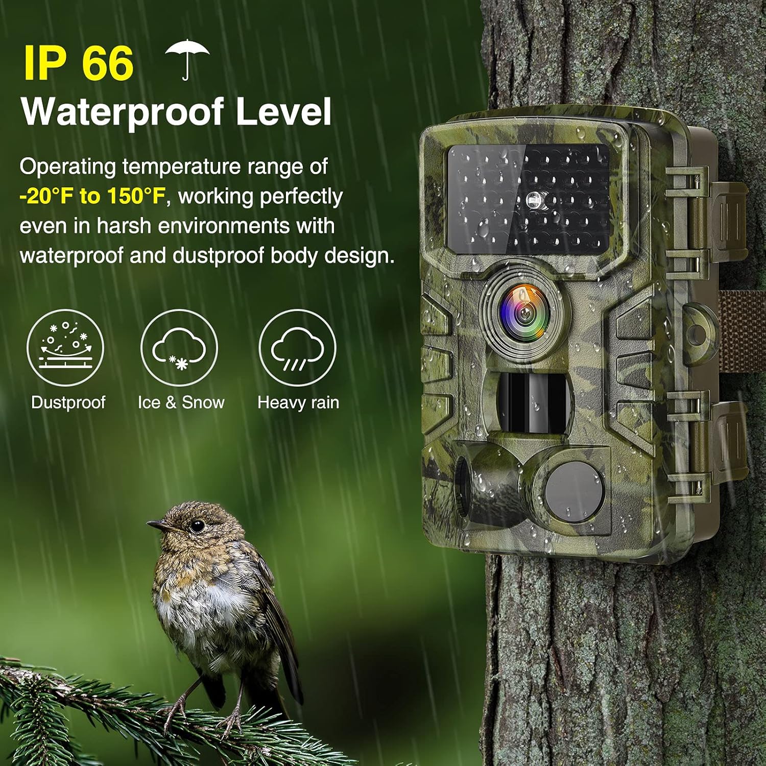 Trail Camera with Night Vision Motion Activated Waterproof Wildlife Camera Pack of 2 M6696