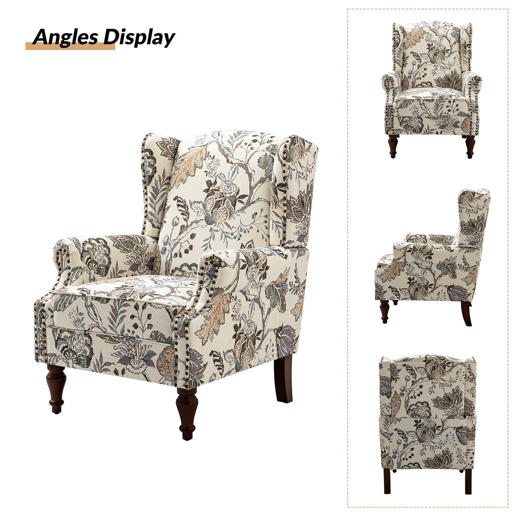 Transitional Style Armchair with Spindle Legs Set of 2 B209820