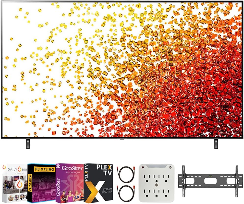 43 Inch 4K TV Bundle with Wall Mount, Surge Adapter, 2X 6FT 4K HDMI Cable E785025