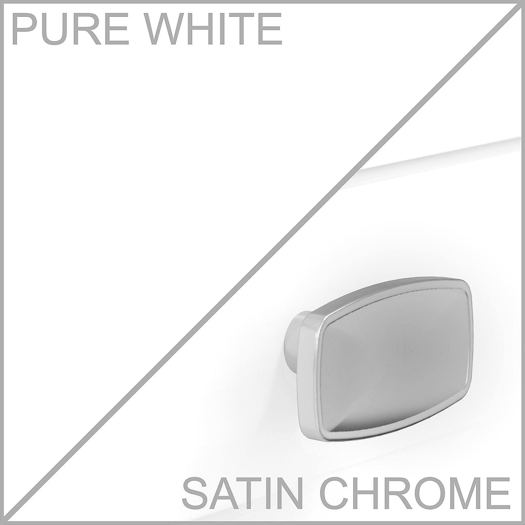 Pure White Accent Storage Cabinet with Doors K25092