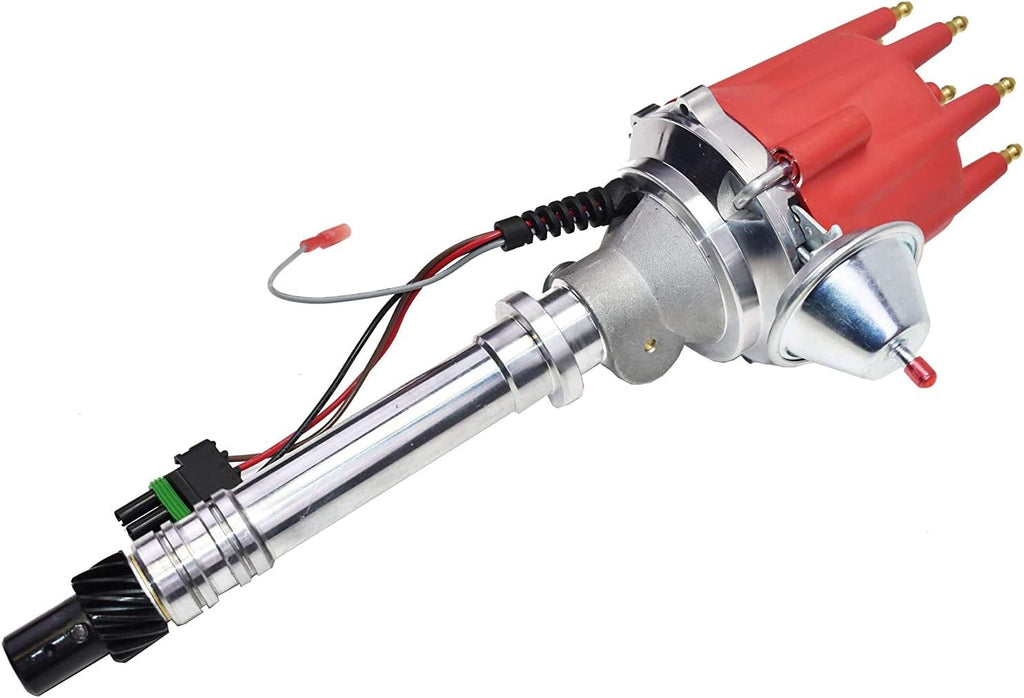 Red 8.0mm Spark Plug Wires & 45K Volt Coil for Chevy SBC R776