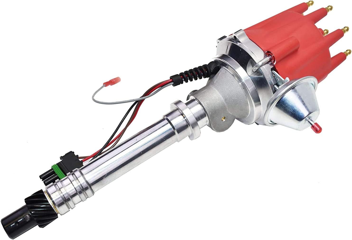 Red 8.0mm Spark Plug Wires & 45K Volt Coil for Chevy SBC R776