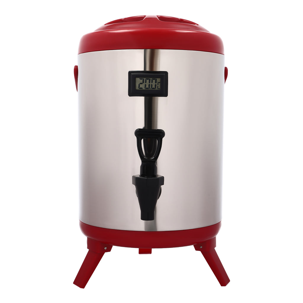 8L Stainless Steel Hot Beverage Dispenser with Thermometer J977