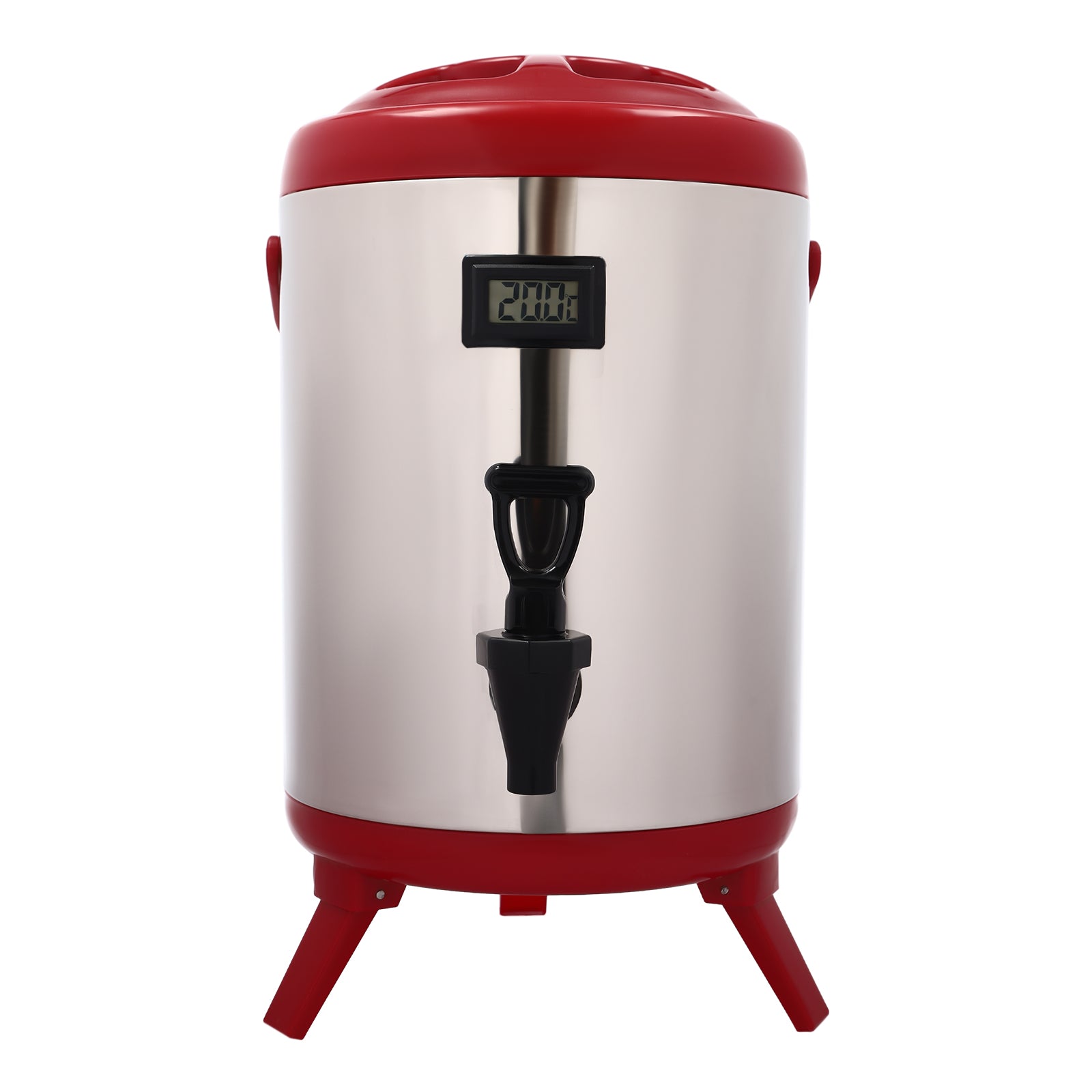 8L Stainless Steel Hot Beverage Dispenser with Thermometer J977