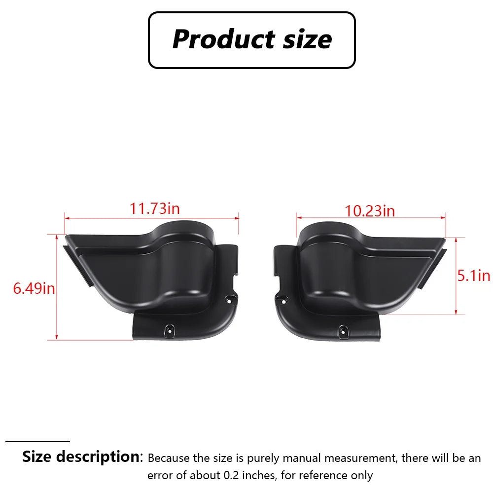 Black Front Door Storage Organizer Box for Jeep Wrangler JK JKU 2011-2017 E7371