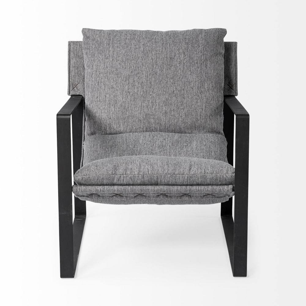 Castlerock Gray Metal Frame Sling Accent Chair P45567