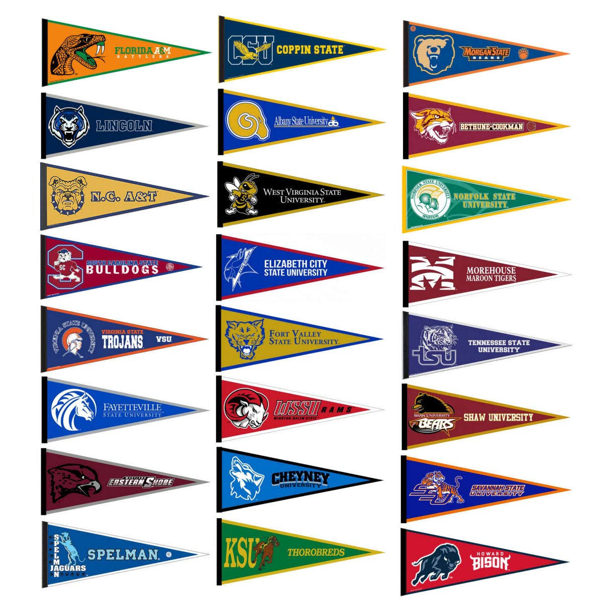 HBCU College Pennant Set J310895