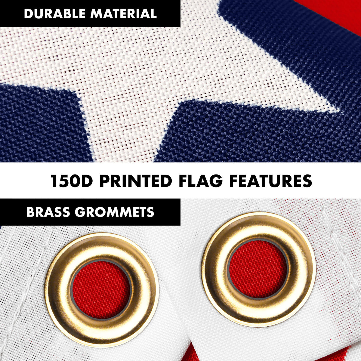 6 Ft Aluminum Spinning Flagpole with 3x5 Ft Polyester Flag J8199