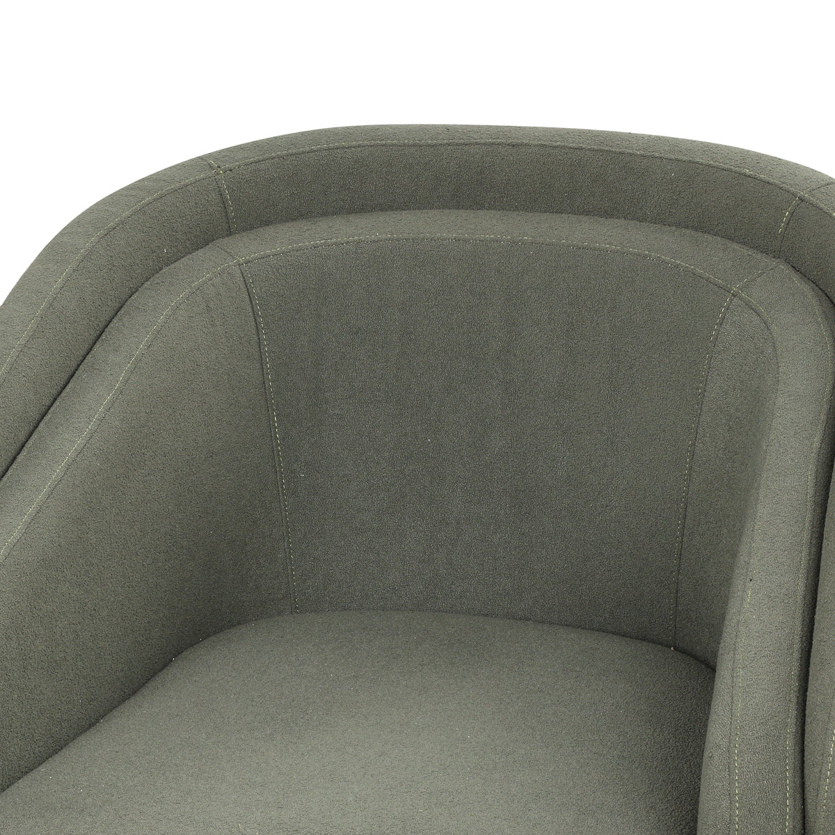 Seaweed Green Upholstered Accent Chair with Metal Legs Q345