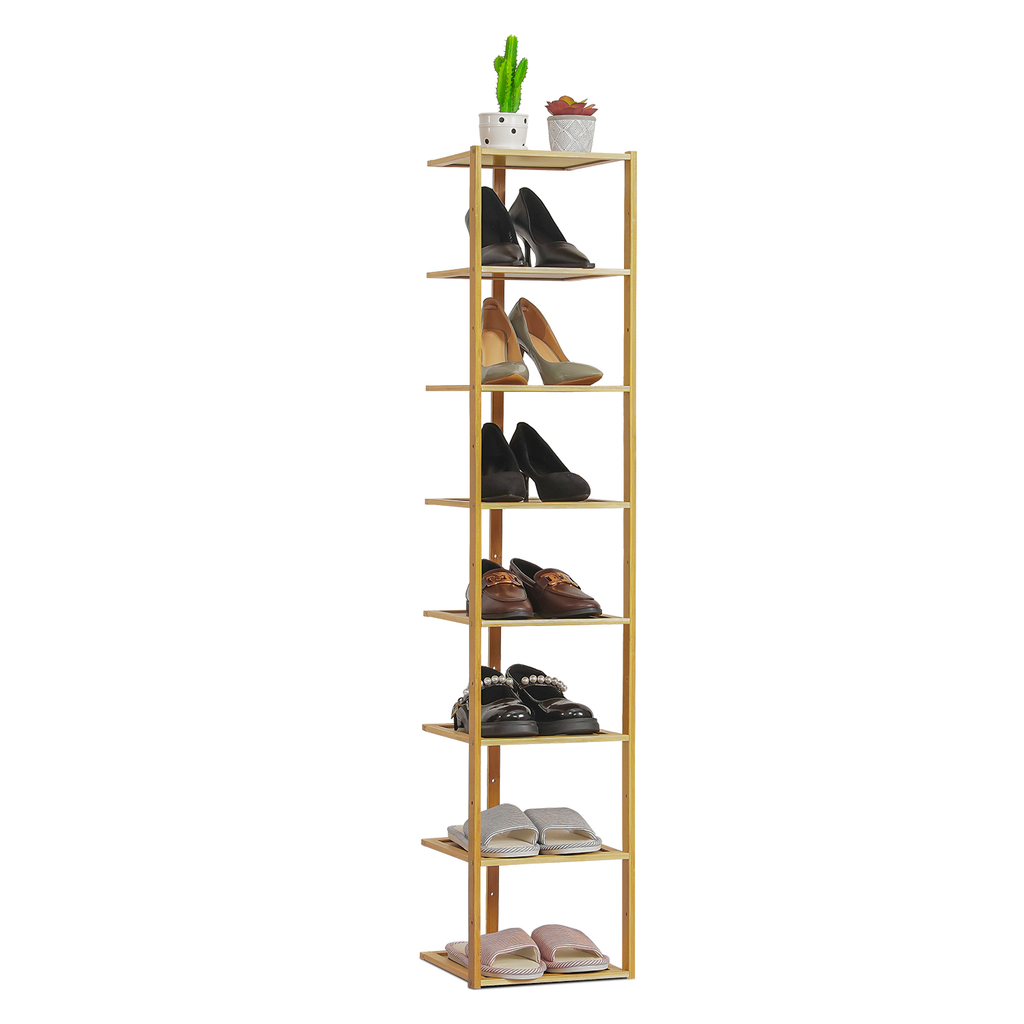 Bamboo 8 Tiers Corner Shoes Rack F69883