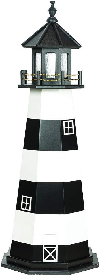 Decorative Lighthouse Wood Black White E285