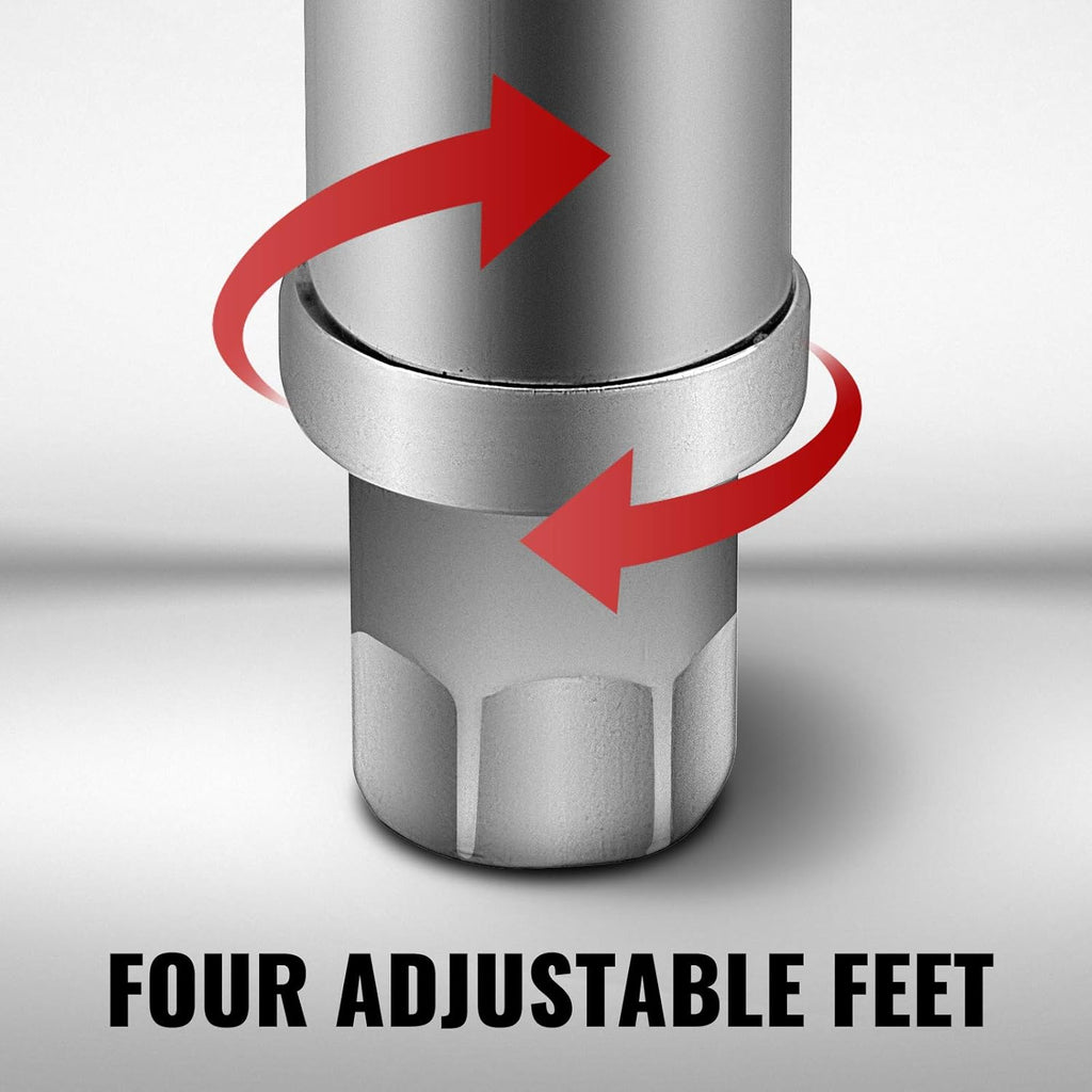 Silver Stainless Steel Double-Shelf Folding Work Table T915