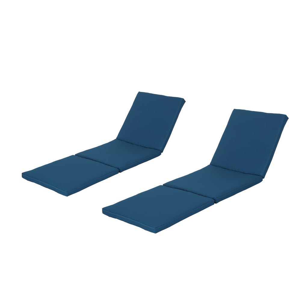 Blue Water Resistant Chaise Lounge Cushion, Set of 2 K6162