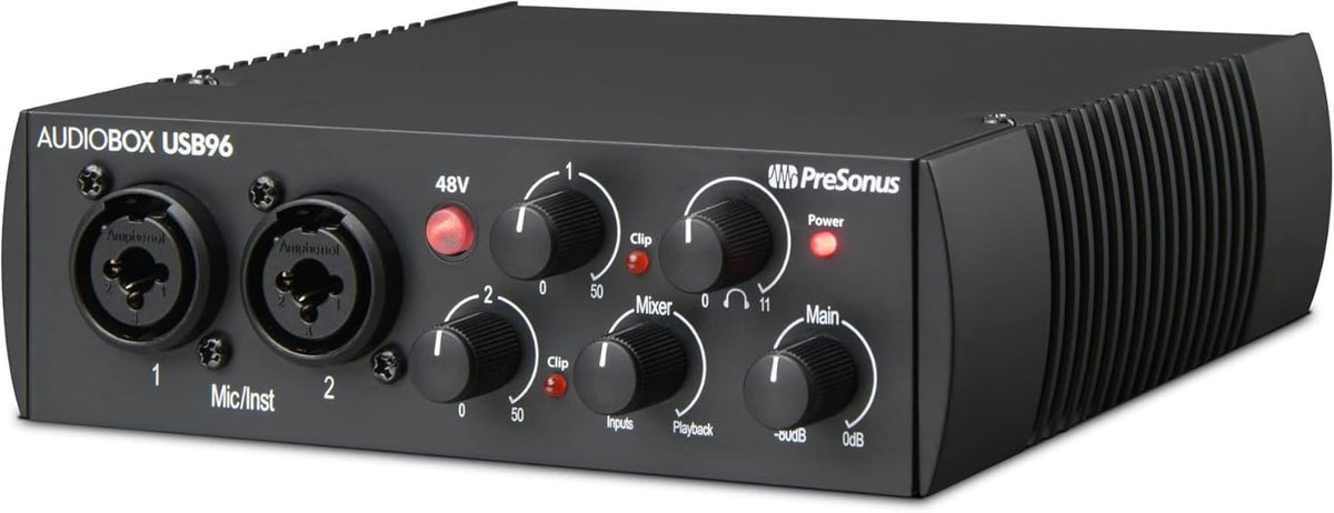 2x2 USB 2.0 Audio Interface with Headphones and Cable Bundle J306