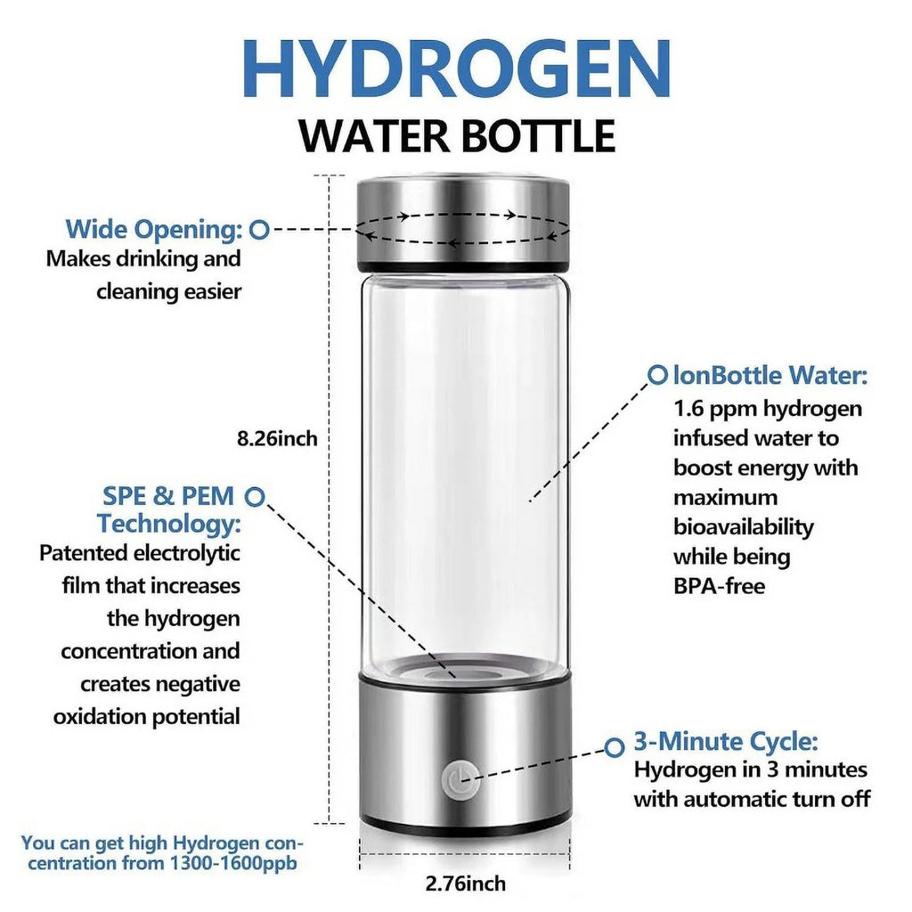 Blue Rechargeable Hydrogen Water Bottle F9635