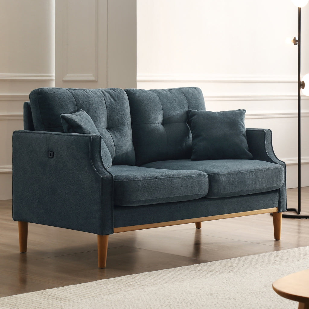 Dark Blue Loveseat Sofa E25861