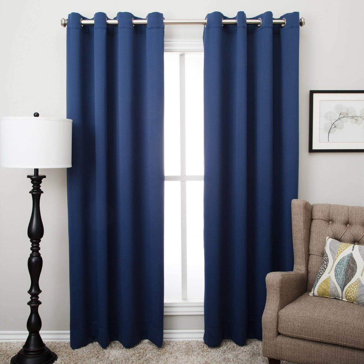 Grey Grommet Panel Pair, 63 Inches G381